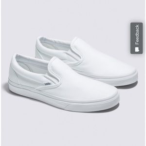 VANS WHITE CLASSIC SLIP ON